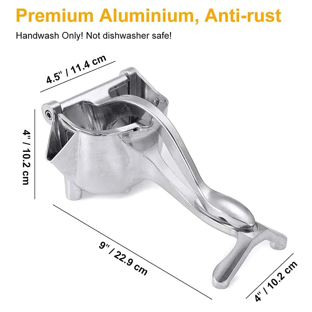 Hand Press Juicer Aluminum β Effortless Juicing, Maximum Freshness
