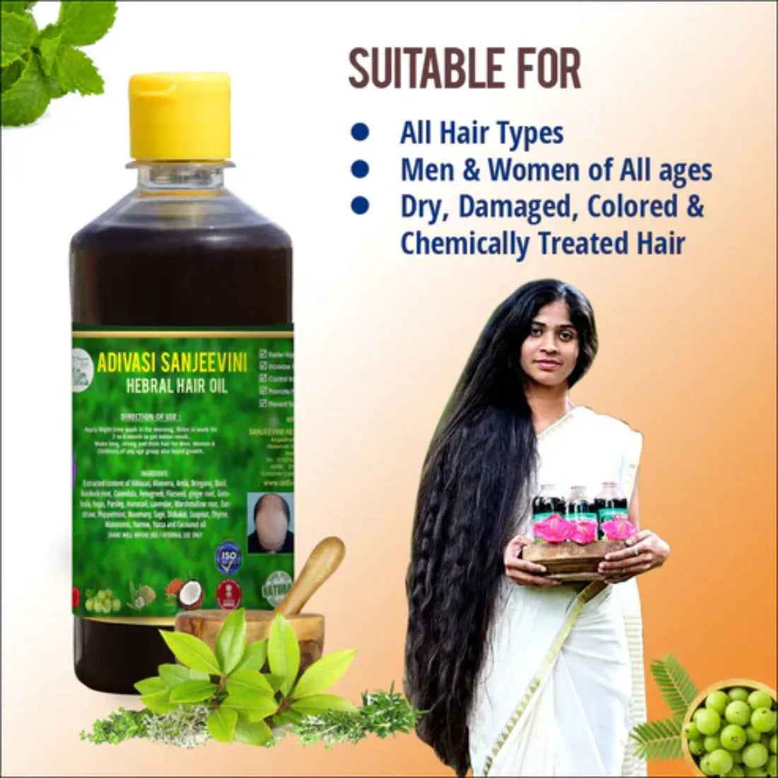Adivasi Jeeva Sanjeevini Herbal Hair Growth oil - Ayurvedic Hair Growth oil
