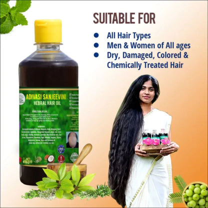 Adivasi Jeeva Sanjeevini Herbal Hair Growth oil - Ayurvedic Hair Growth oil